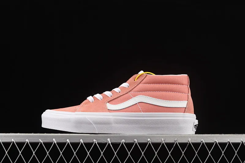 All categories Vans Vans series Vans Mid Vans China Vans Sk8-Mid 2021 autumn and winter new style Vans cherry blossom pink mid-top retro classic casual skateboard shoes VN0A3WM360D